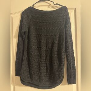 Ralph Lauren Charcoal Cable Knit Sweater